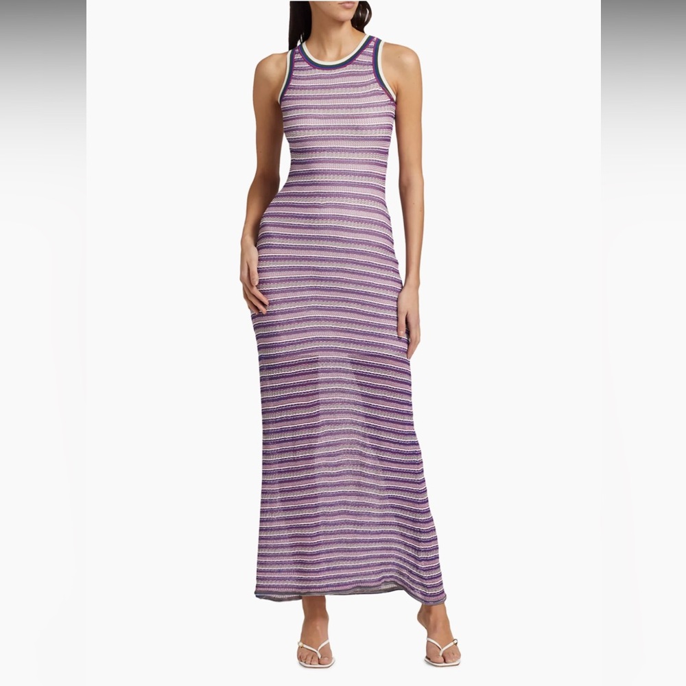 Veronica Beard Sivan Striped Knit Maxi Dress - Sz M